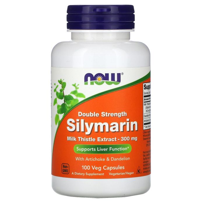 Силимарин и экстракт расторопши, Silymarin 300 mg, Now Foods, 100 капсул