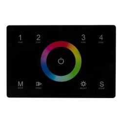 Панель Sens SMART-P83-RGB Black (230V, 4 зоны, 2.4G) (Arlight, IP20 Пластик, 5 лет) 028403
