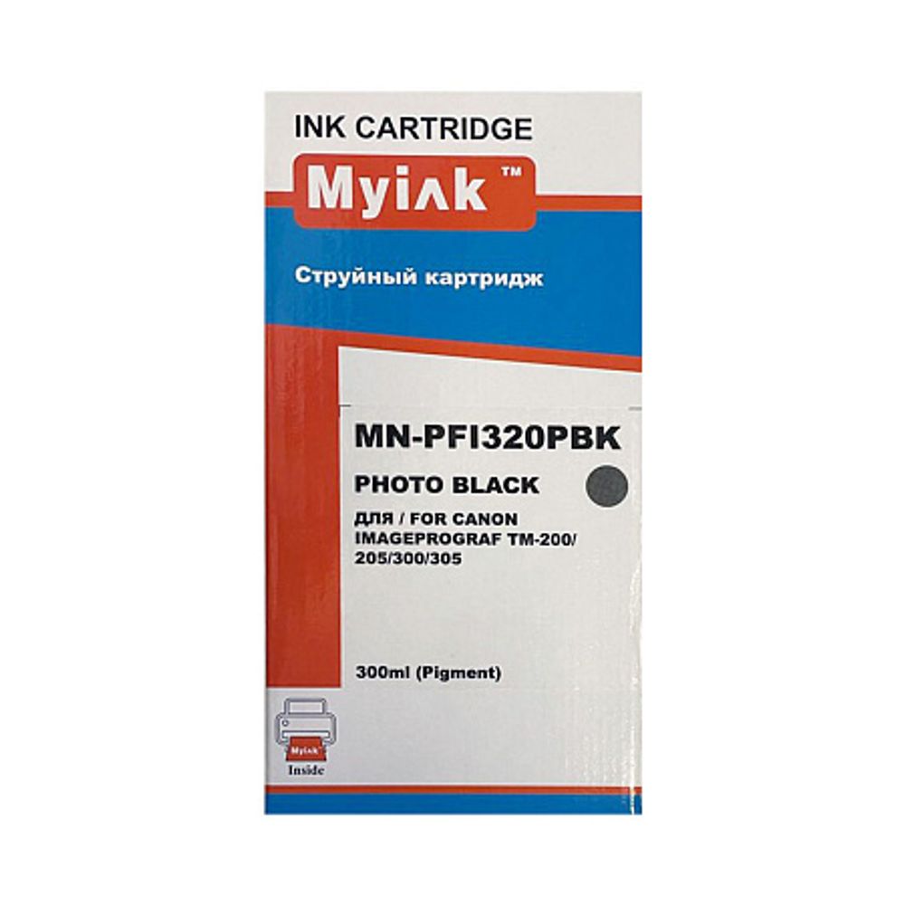 Картридж MyInk, аналог CANON PFI-320BK для TM-200/205/300/305 Black (300ml, Pigment)
