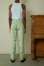 Брюки Soeurs с Расшитыми Карманами 2 / Hand-Embroidered Pockets 2 зеленые