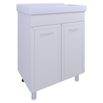 Тумба под раковину, 2 двери, 700, коллекция (Рита, Cersanit Como, Основной, Белый снег, Молочный глянец)
