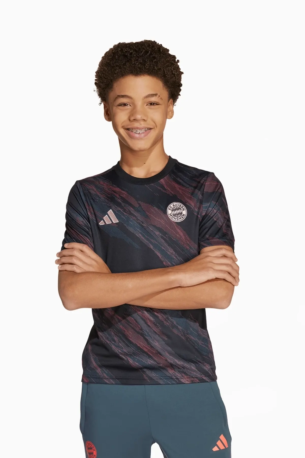 Футболка adidas FC Bayern 25/26 Pre-Match Junior - черный