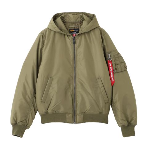 Бомбер Alpha Industries MA-1 Hooded Logo Oxford OG-107 Green (Зеленый)