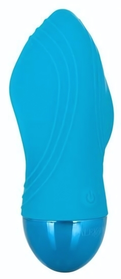 Голубой мини-вибратор Tremble Kiss - 12 см. (Цвет: голубой)