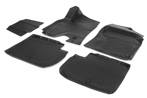 Коврики в салон автомобиля Rival для Chery Tiggo 3 2017-2020, полиуретан, с крепежом, 5 частей, 10903002