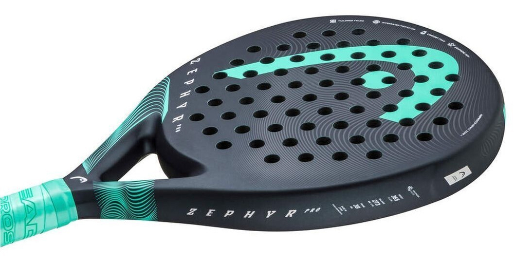 Ракетка для падел Zephyr Pro Head черный бирюзовый