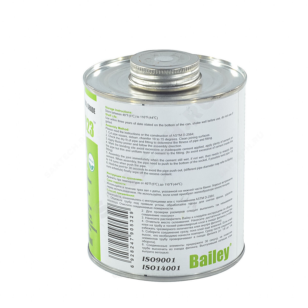 Клей для труб ПВХ 946мл Bailey L-5023