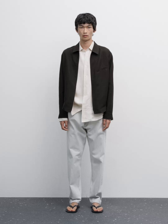Massimo Dutti Джинсы свободного кроя, антрацитово-серый
