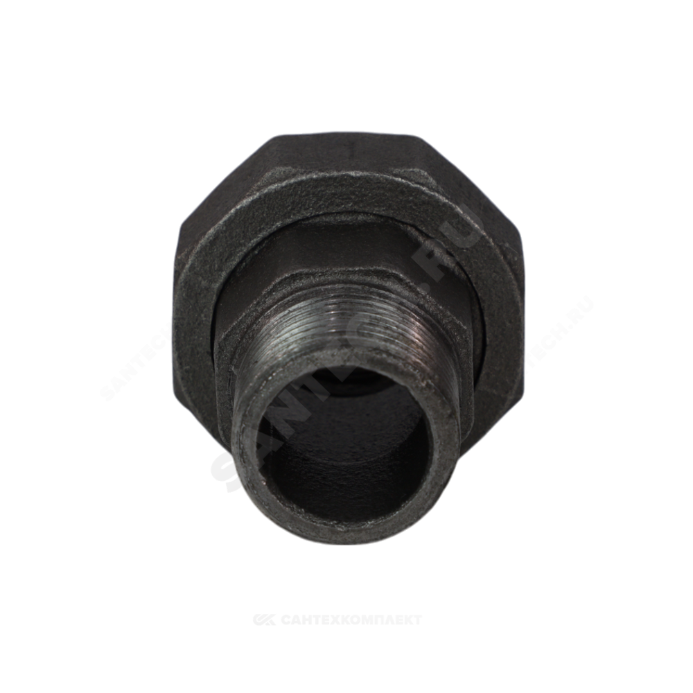 Соединитель прямой американка чугун Ду 15 (1/2") ВР/НР конусный Fittex PLUS