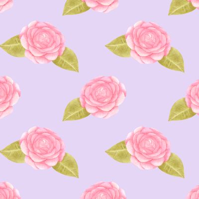 Розовые розы с зелеными листами