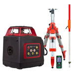 Комплект: ротационный нивелир RGK SP-400G + элевационный штатив RGK SH-170 + рейка RGK LR-2 + дальномер RGK DL100G 134292