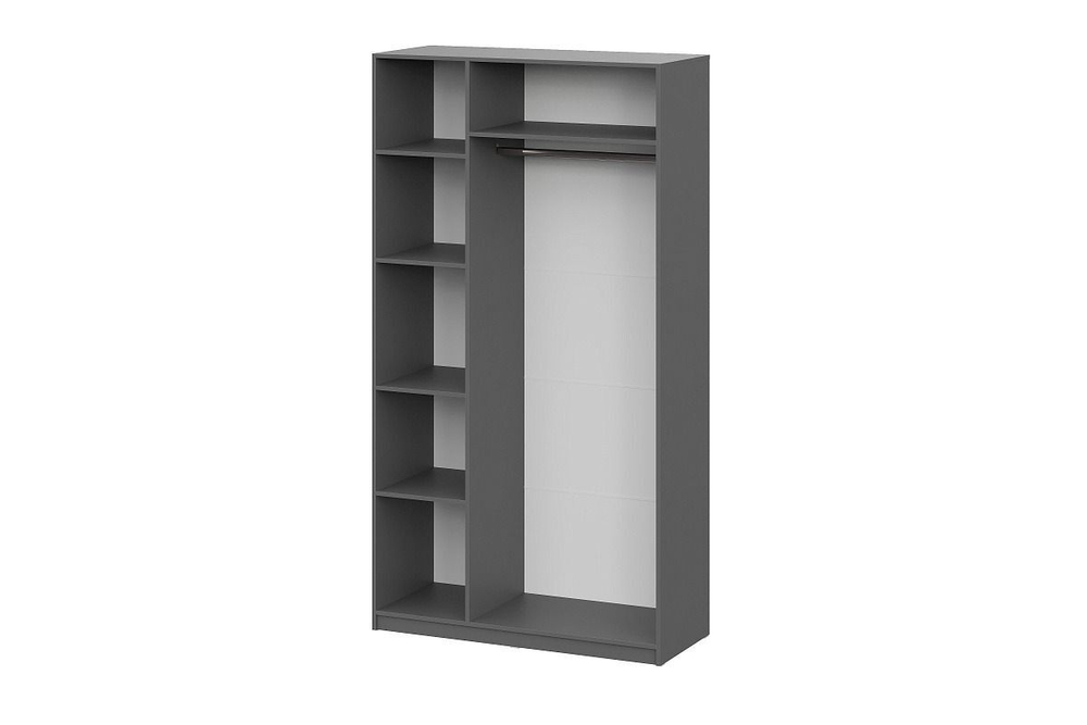 Шкаф для одежды распашной с полками Белый текстурный 80х51х221 см