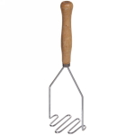 Толкушка металлическая с деревянной ручкой «Зиг-заг»