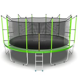 EVO JUMP Internal 16ft (Green) Батут с внутренней сеткой и лестницей, диаметр 16ft (зеленый)