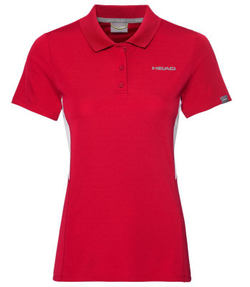 Футболка для девочки теннисная Head Club Tech Polo Shirt - red
