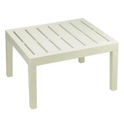 Стол РЕЙКИ белый ротанг