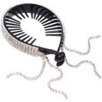 Заколка - банан для волос в пакете «PREMIUM», фестиво, цвет чёрный, 5.7*8см