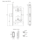 Корпус замка М13М-96 (мат.кофе) под фикс.с о/п