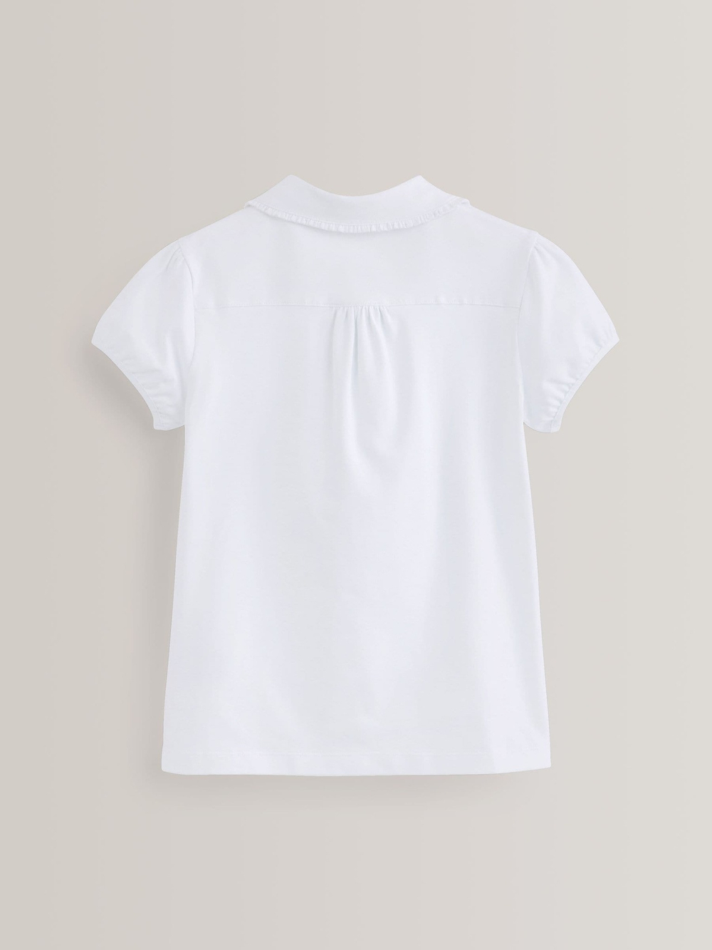 Футболка с воротником для девочки Next C69-805, Белый