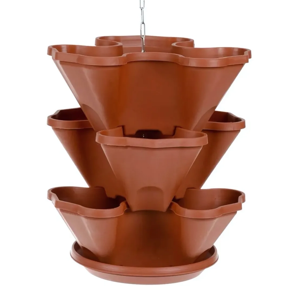 Каскад для цветов 3 терракот