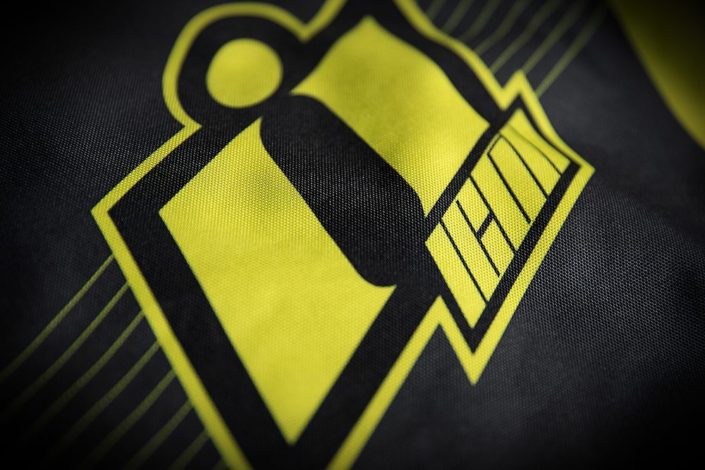 Мотокуртка - ICON OVERLORD (текстиль, серо-салатовая)