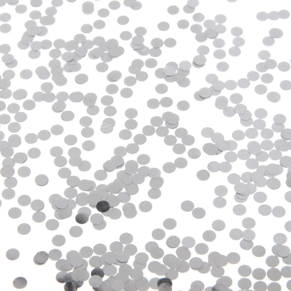 Конфетти «Кружочки малые» 15 г (3 мм), Серебро