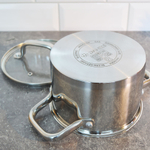 Набор кастрюль 3 предмета (2,1л, 2,9л, 3,9л) нерж, индукция, "Daniks" Рейн GS-01229-6PC