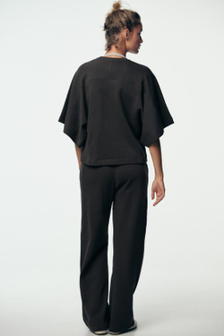 ZARA БРЮКИ В СТИЛЕ РУСТИК С РЕМНЕМ, УГОЛЬНЫЙ