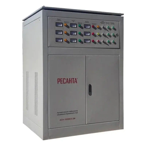Ресанта АСН-150000/3-ЭМ трехфазный стабилизатор напряжения 63/4/12