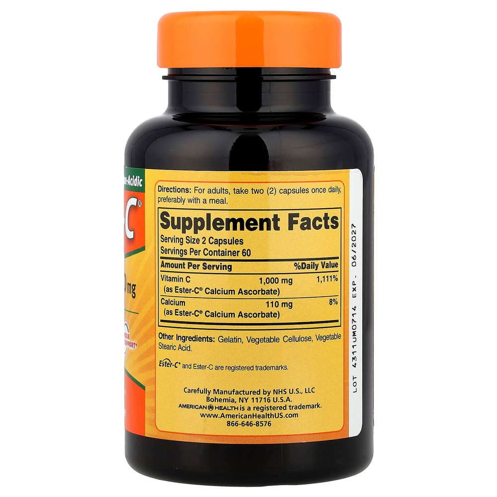 American Health, Ester C, 500 мг, 120 капсул
