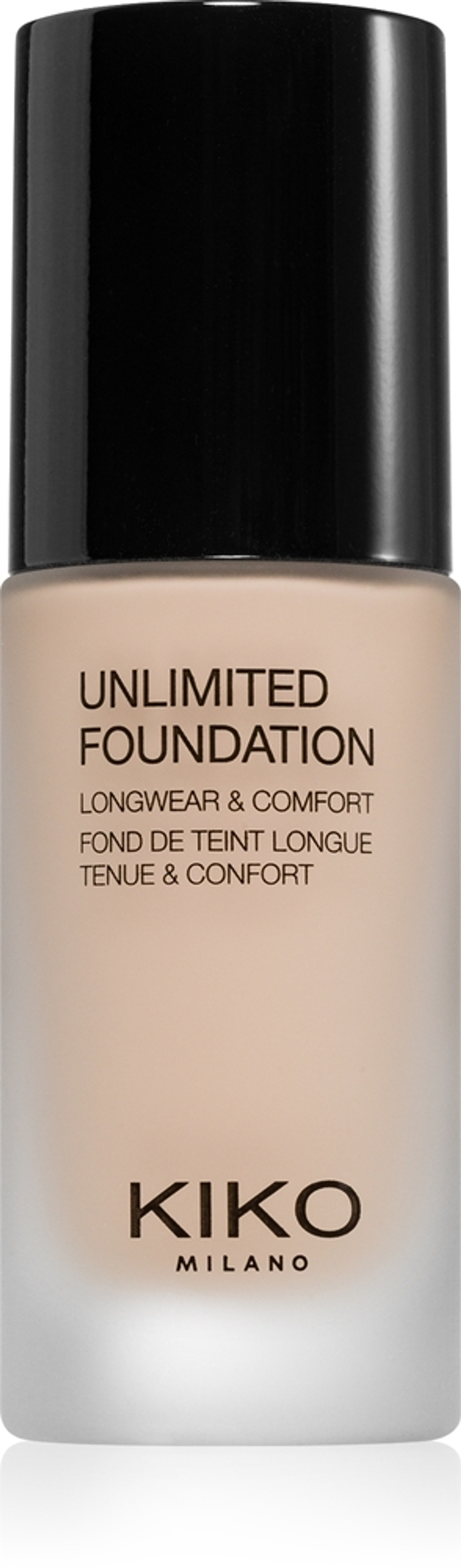 KIKO Milano Unlimited Foundation - Долговечная жидкая тональная основа с матовым финишем, 30 ml