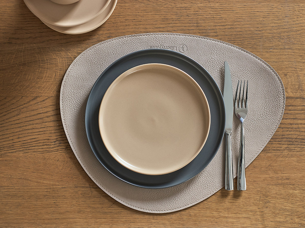 Набор из 2-х двухсторонних сервировочных салфеток drop, 33х41 см, шоколадный/бежевый