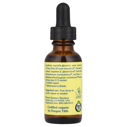 Flower Essence Services, Five-Flower Formula™, смесь цветочных эссенций, без спирта, 30 мл (1 жидк. унция)