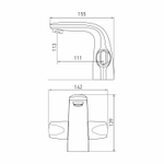 Смеситель для раковины 1/2 кер. MIXLINE ML39-04 "Organic"