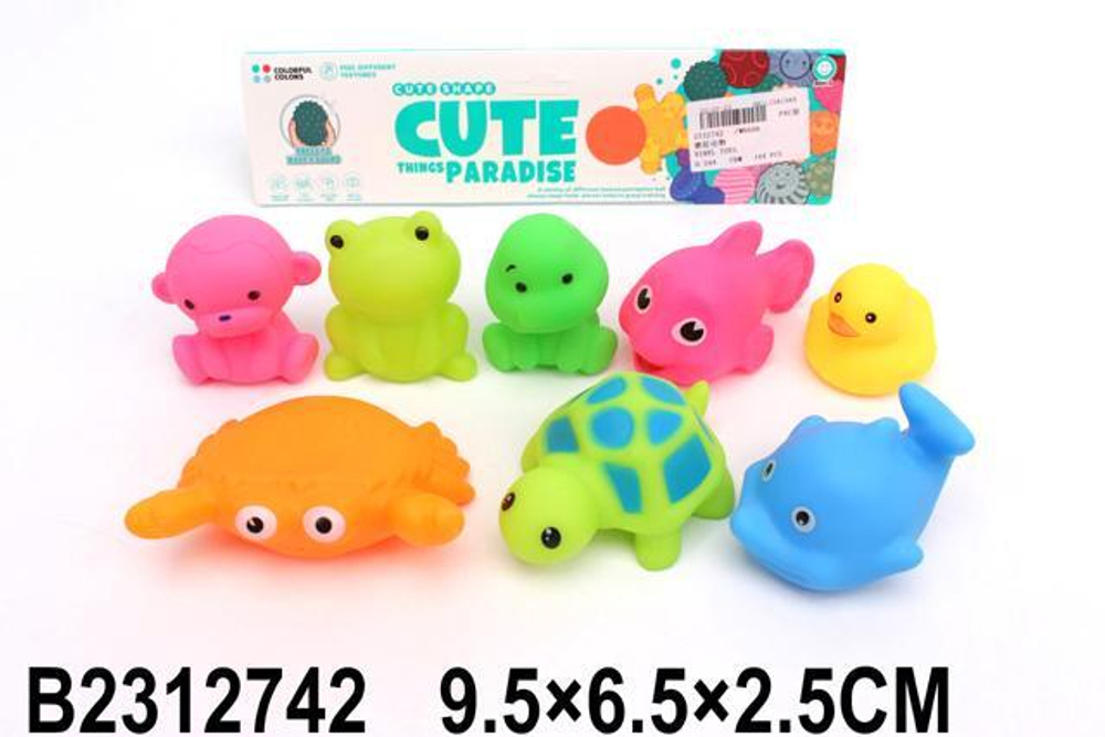 Набор игрушек для купания 8шт, пакет W8608