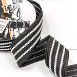 Лента Полиэстер 3,8см х 20м с зигзагом (Черный)