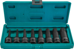 S05A408S Набор насадок торцевых ударных 1/2"DR шестигранных, H5-H19, 8 предметов