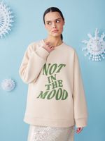 СВИТШОТ NOT IN THE MOOD PASTEL BEIGE