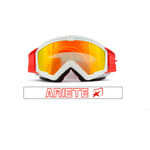 Очки кроссовые ARIETE MUDMAX GOGGLES, белый, зеркальная тонированная красная линза 14940-BRR