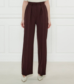 Хлопковые брюки с ремешком Elisabetta Franchi - коричневый(PA06751E2)