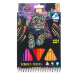 Карандаши цветные 3-гранные "Животный мир", 36 штук