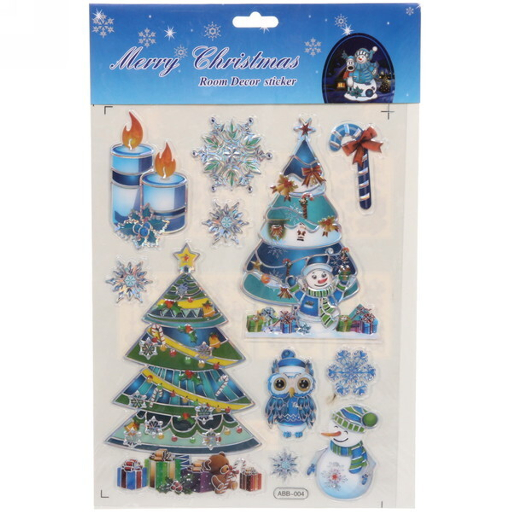 Набор наклеек «Зимние узоры» , лист 21,5х33,5 см,микс