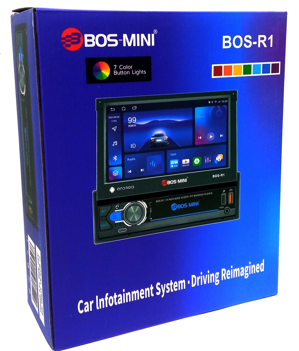 Автомагнитола с выездным экраном 7"/Android/4+64GB Bos-Mini BOS-R1