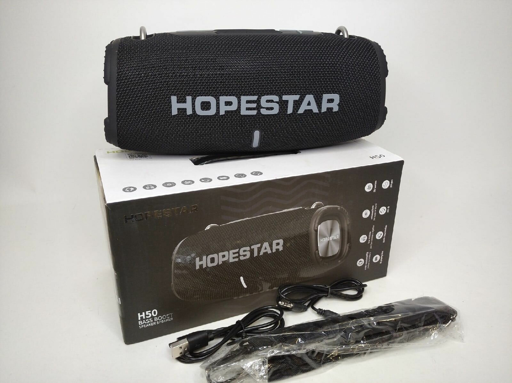 Портативная блютуз беспроводная колонка Hopestar H50 20w, активный бас