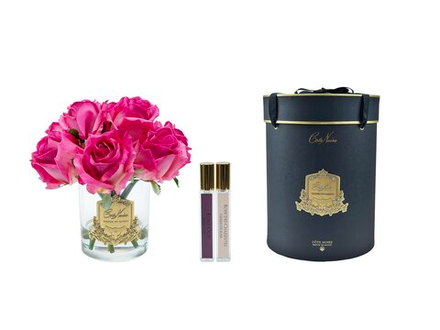 Букет роз ароматизированный Cote Noire Centerpiece Rose Buds Magenta Clear Gold