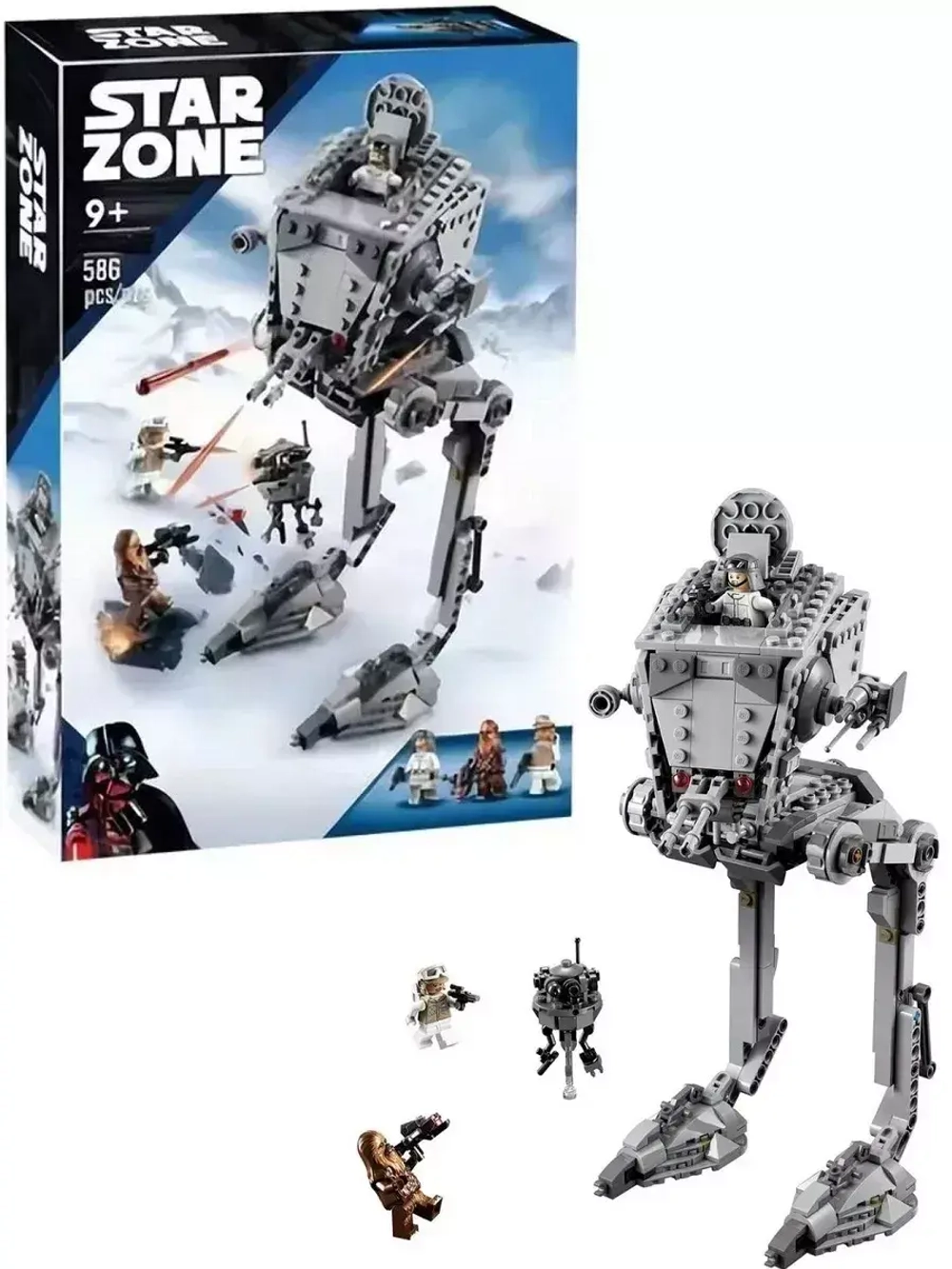 Конструктор Star Wars Звезда Шагоход AT-ST на Хоте 586 дет