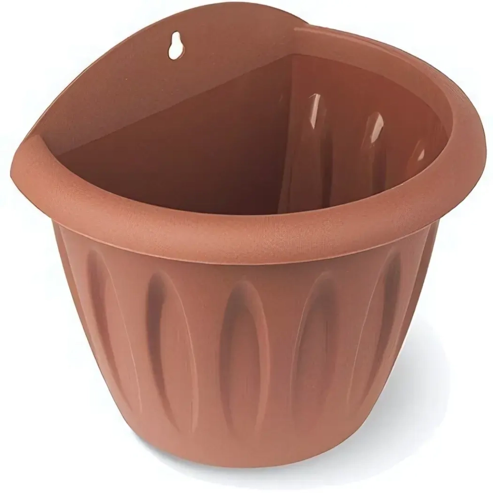 Кашпо настенное пластиковое 1л d-16см «Фелиция» терракотовый С120Т