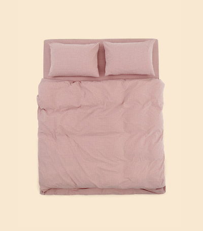 Простыня - Melange Rose Check - 180x200x30 (на резинке)
