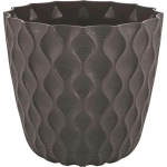 Горшок для цветов InGreen Wave с дренажной сеткой и съемным поддоном 2,5л, D175мм, горький