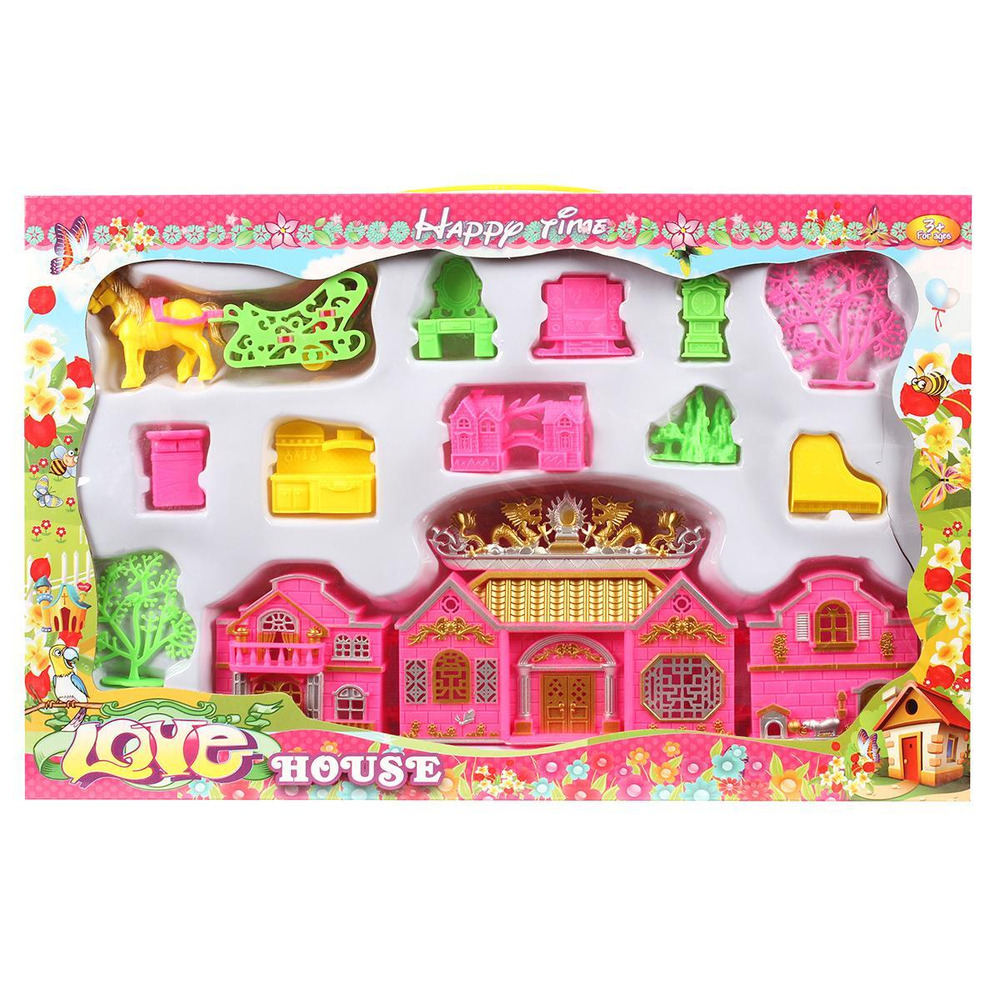 Дом для куклы с мебелью и аксесс., коробка 6661